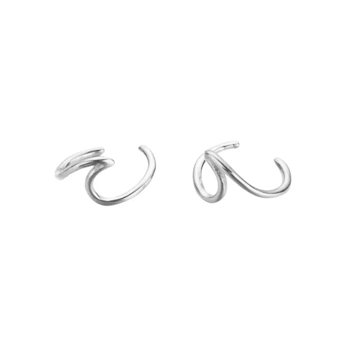 Wave Ear Cuff, Silver