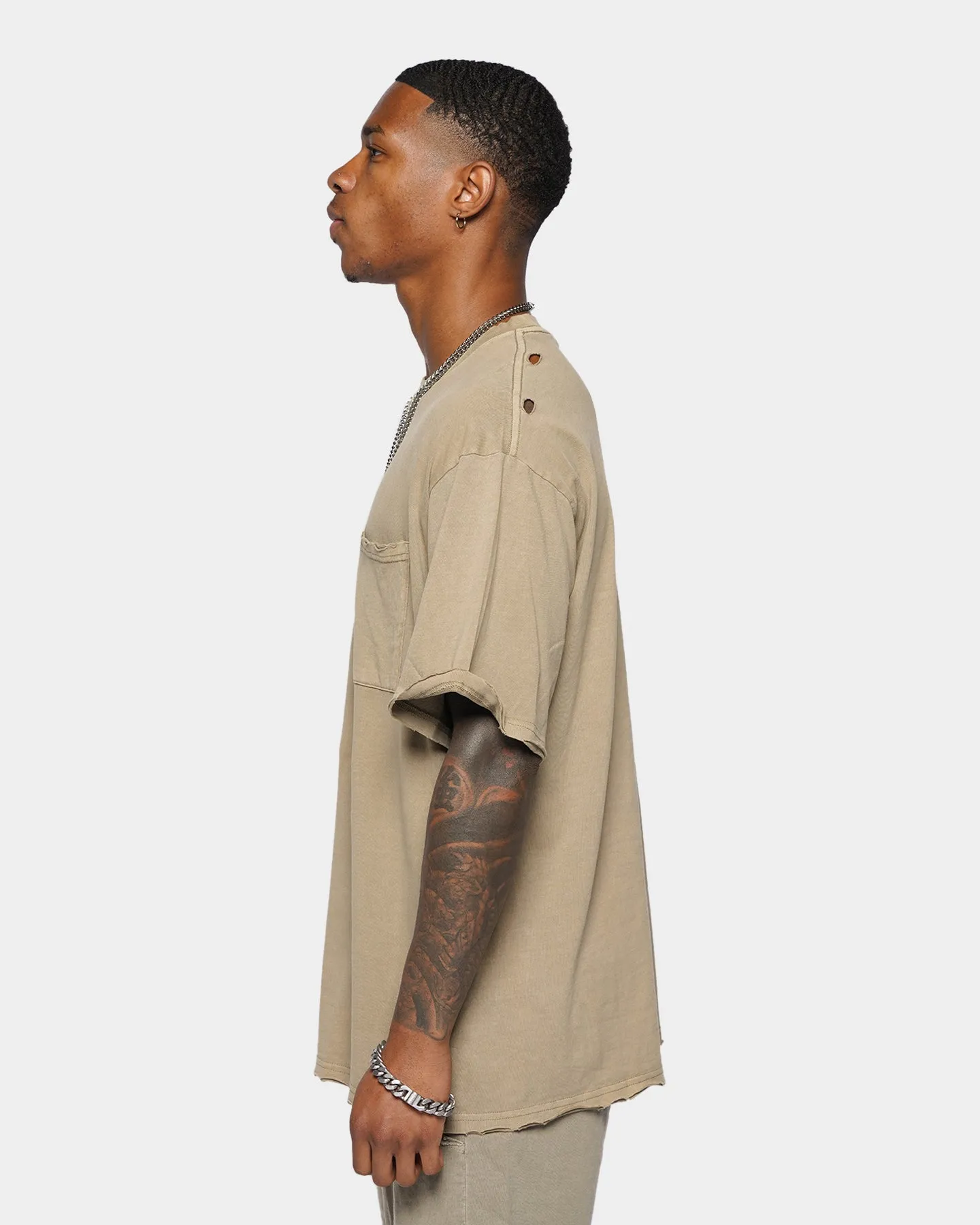 XXIII Bair Distressed T-Shirt Khaki